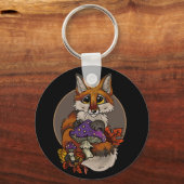 Fox mit Herbstknopf Schlüsselanhänger (Rückseite)