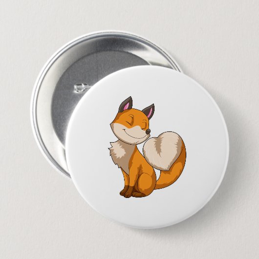 Fox mit Herz Button (Vorne & Hinten)