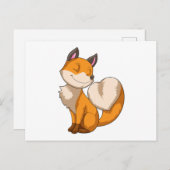 Fox mit Herz Postkarte (Vorne/Hinten)
