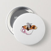 Fox mit Kaffee-Cup Button (Vorne & Hinten)