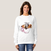 Fox mit Kaffee-Cup Sweatshirt (Vorne ganz)