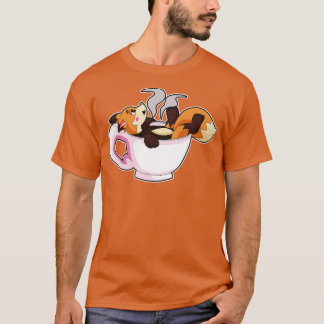 Fox mit Kaffee-Cup T-Shirt