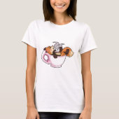Fox mit Kaffee-Cup T-Shirt (Vorderseite)
