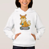 Fox mit Kaffeetasse Hoodie (Vorderseite)