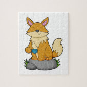 Fox mit Kaffeetasse Puzzle (Vertikal)