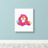 Fox mit Kissen und Decken Leinwanddruck (Insitu (Holzboden))