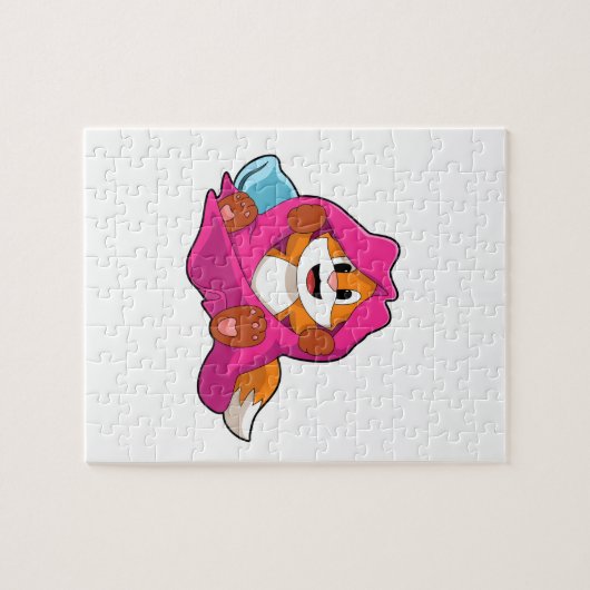 Fox mit Kissen und Decken Puzzle (Horizontal)