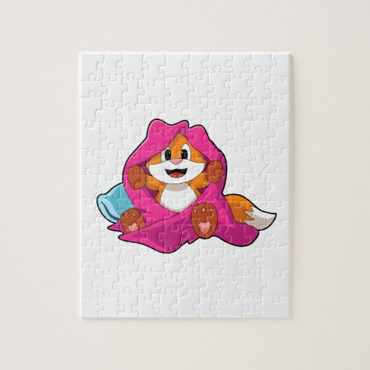 Fox mit Kissen und Decken Puzzle (Vertikal)
