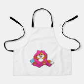 Fox mit Kissen und Decken Schürze (Vorderseite)