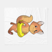 Fox mit Lifebuoy Fleecedecke (Vorderseite (Horizontal))