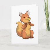 Fox mit Lollipop Karte (Vorderseite)