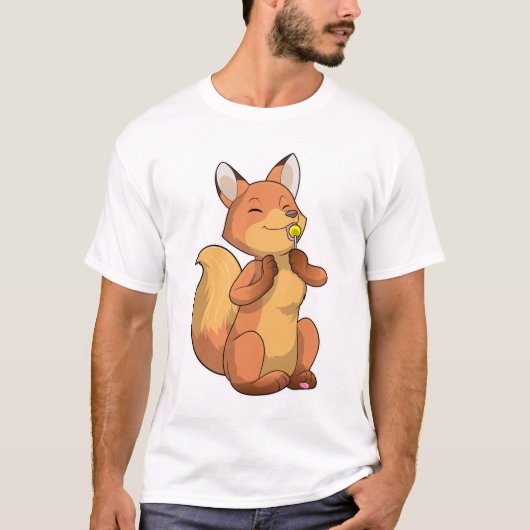 Fox mit Lollipop T-Shirt (Vorderseite)