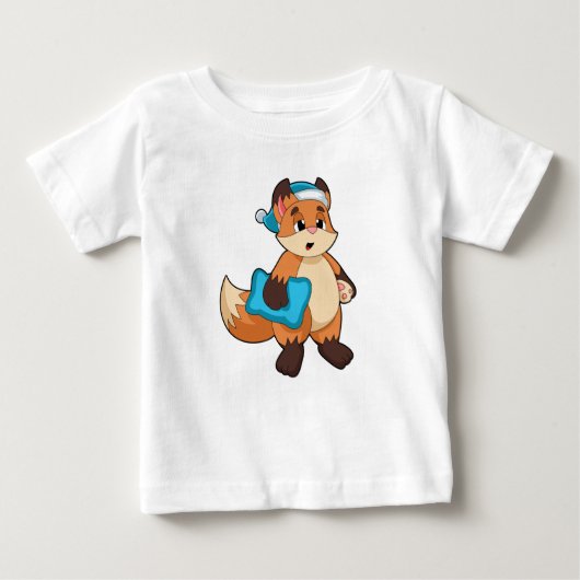 Fox mit Nightcap Baby T-shirt (Vorderseite)
