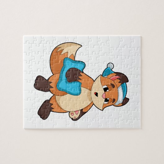 Fox mit Nightcap Puzzle (Horizontal)