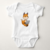 Fox mit Notebook Baby Strampler (Vorderseite)