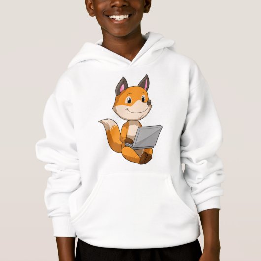 Fox mit Notebook Hoodie (Vorderseite)