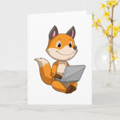 Fox mit Notebook Karte (Gelbe Blume)