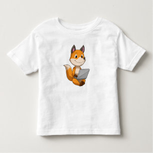 Fox mit Notebook Kleinkind T-shirt
