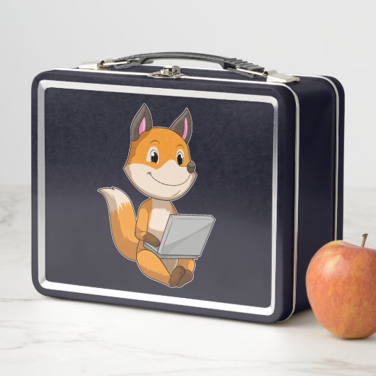 Fox mit Notebook Metall Brotdose (Beispiel)