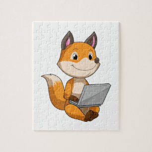 Fox mit Notebook Puzzle