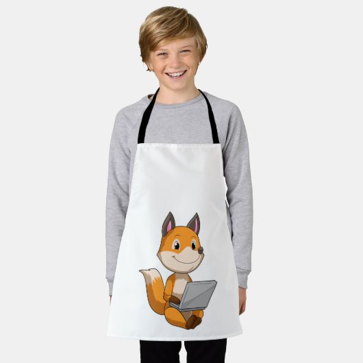 Fox mit Notebook Schürze (Getragen)