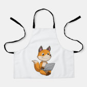 Fox mit Notebook Schürze (Vorderseite)