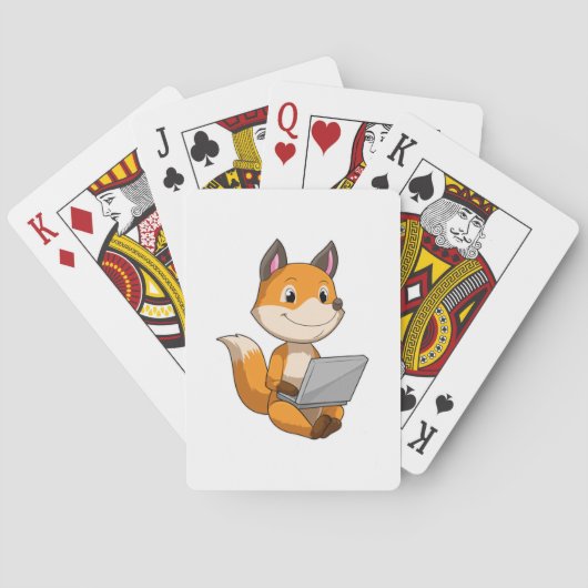 Fox mit Notebook Spielkarten (Rückseite)