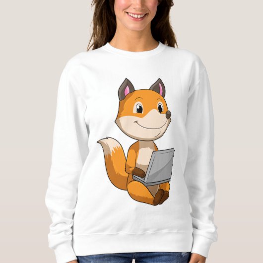 Fox mit Notebook Sweatshirt (Vorderseite)