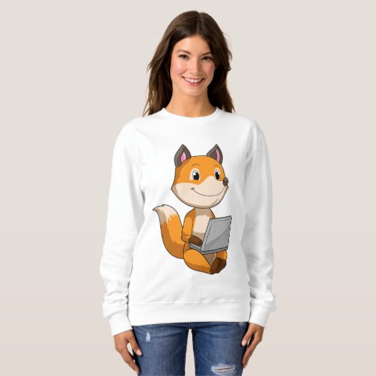 Fox mit Notebook Sweatshirt (Vorne ganz)