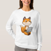 Fox mit Notebook T-Shirt (Vorderseite)