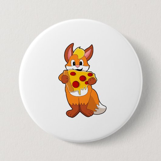 Fox mit Pizza Button (Vorderseite)