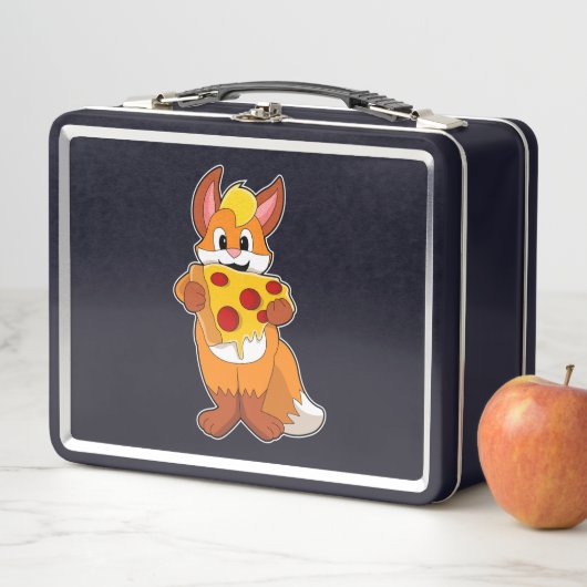 Fox mit Pizza Metall Brotdose (Beispiel)