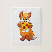 Fox mit Pizza Puzzle (Vertikal)