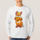 Fox mit Pizza T-Shirt (Vorderseite)