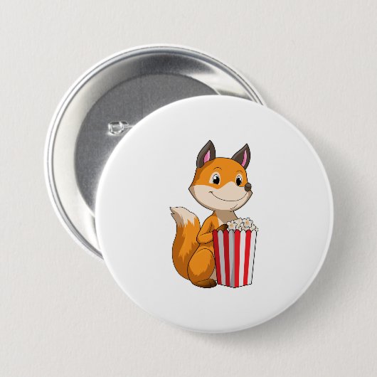 Fox mit Popcorn Button (Vorne & Hinten)