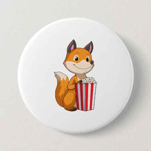 Fox mit Popcorn Button (Vorderseite)