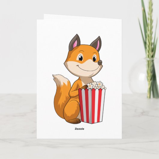 Fox mit Popcorn Karte (Rückseite)