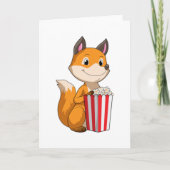 Fox mit Popcorn Karte (Vorderseite)