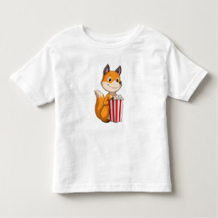 Fox mit Popcorn Kleinkind T-shirt