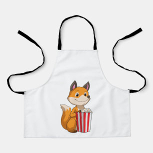 Fox mit Popcorn Schürze