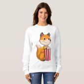 Fox mit Popcorn Sweatshirt (Vorne ganz)