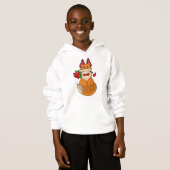 Fox mit Rose Blume Hoodie (Vorne ganz)
