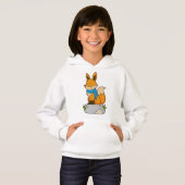 Fox mit Scarf auf Rock Hoodie (Vorne ganz)