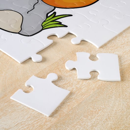 Fox mit Scarf auf Rock Puzzle (Seite)