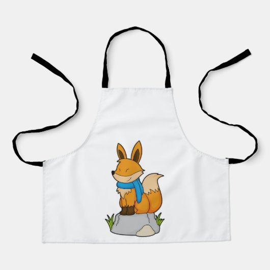 Fox mit Scarf auf Rock Schürze (Vorderseite)