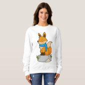 Fox mit Scarf auf Rock Sweatshirt (Vorne ganz)