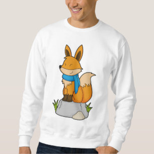 Fox mit Scarf auf Rock Sweatshirt