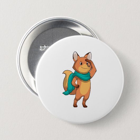 Fox mit Scarf Button (Vorne & Hinten)