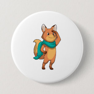 Fox mit Scarf Button