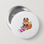 Fox mit Scarf Button (Vorne & Hinten)